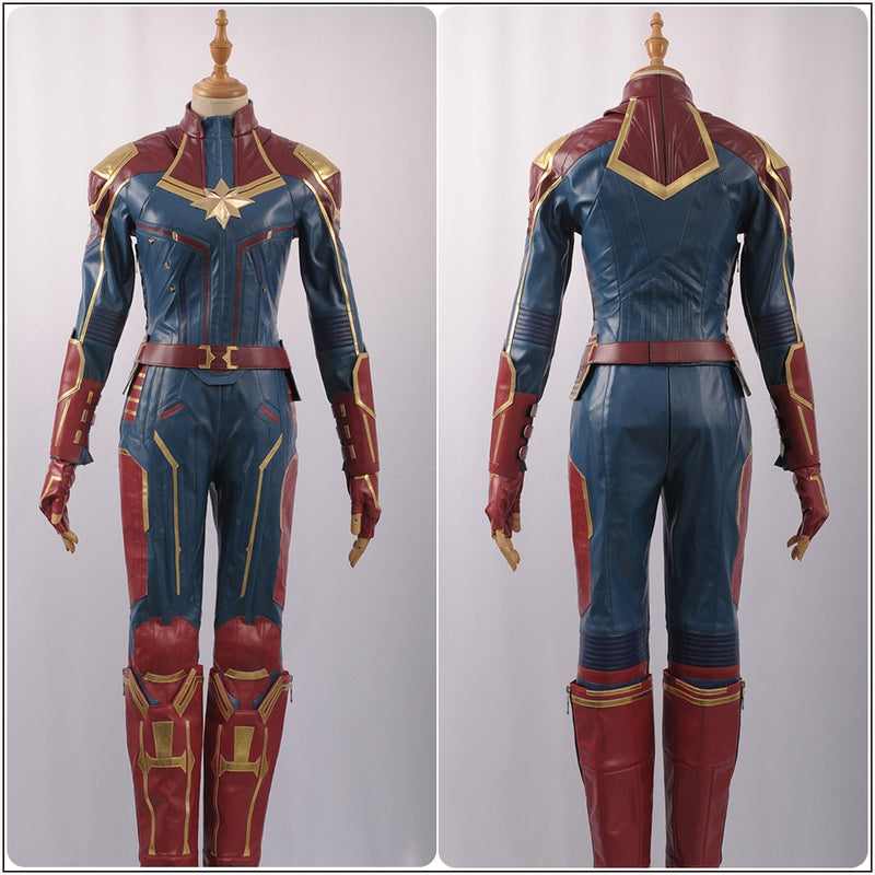 Captain Marvelless Carol Danvers Superhero Cosplay Costume Ms. Mar Battleframe Top Pants Halloween Outfit for Woman - CrazeCosplay