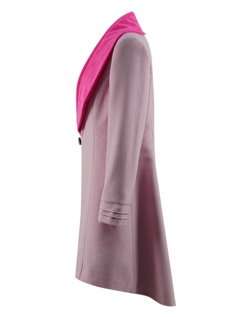 Cosdaddy Queenie Goldstein Cosplay Costume Women Pink Jacket Long Coat Winter Clothing - CrazeCosplay