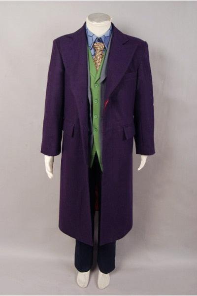 Dark Knight Joker 5 Pcs Costume Set Wool Trench Coat Version - CrazeCosplay