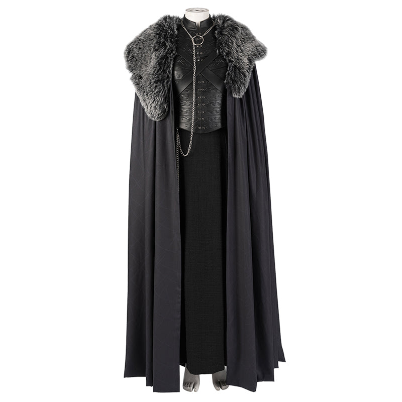 Game of Thrones Sansa Stark Cosplay Costume Halloween Black Dress Outfits