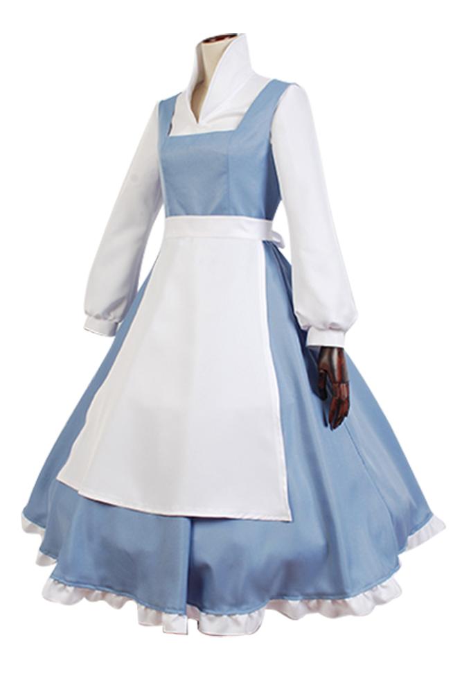 Beauty And Beast The Maid Gown Apron Dress Outfit Cosplay Costume - CrazeCosplay