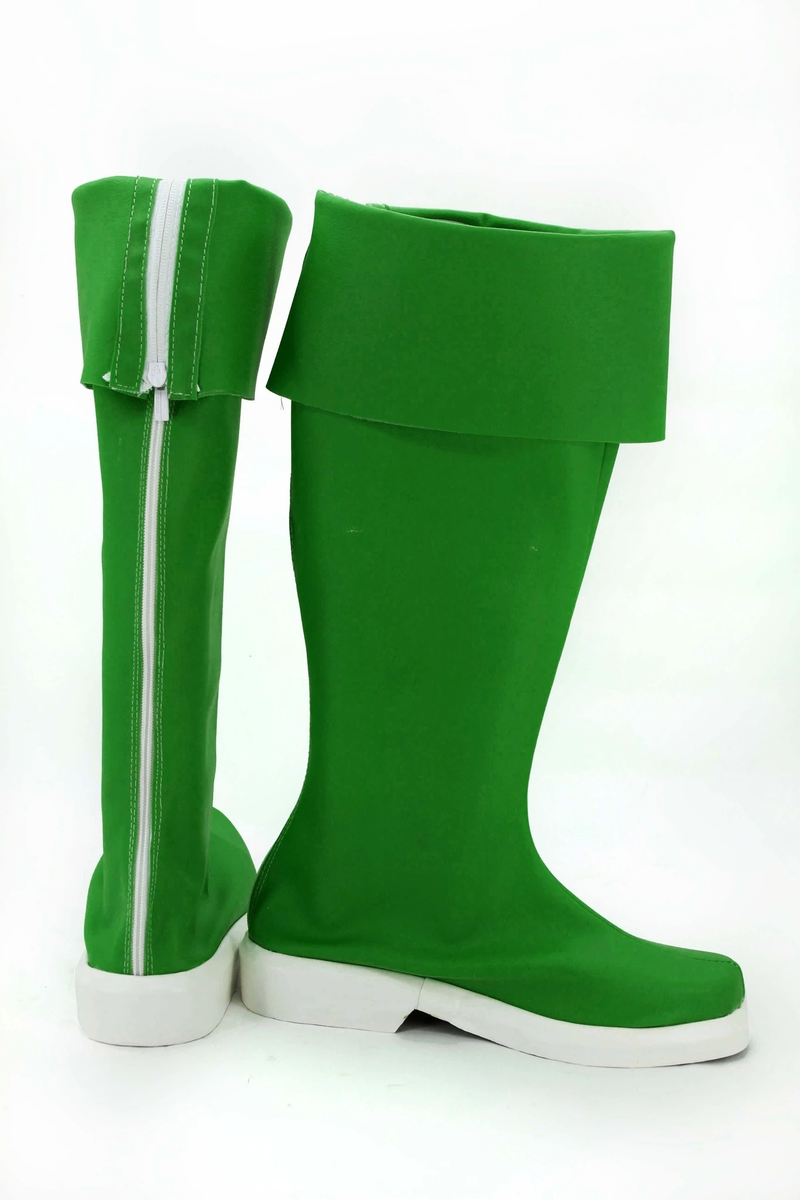 cute high earth defense club love defense club atsushi kinugawa dark green boots cosplay shoes - CrazeCosplay