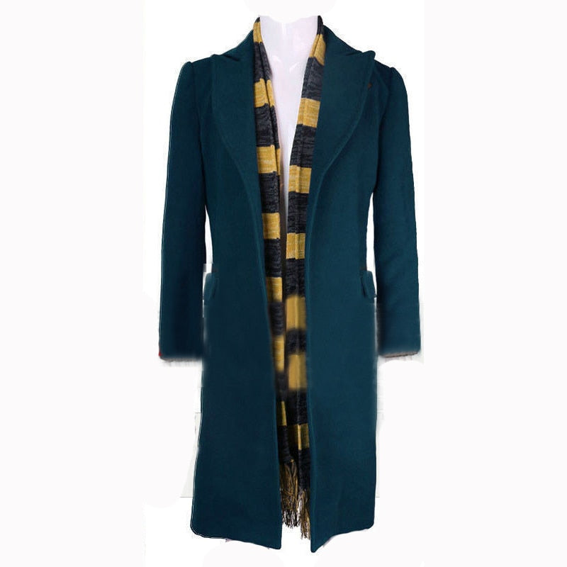 Fantastic Beasts and Where to Find Them Newt Scamande Trench Cosplay Costume Men Suit Party Blazer Winter Coat with scarf - CrazeCosplay
