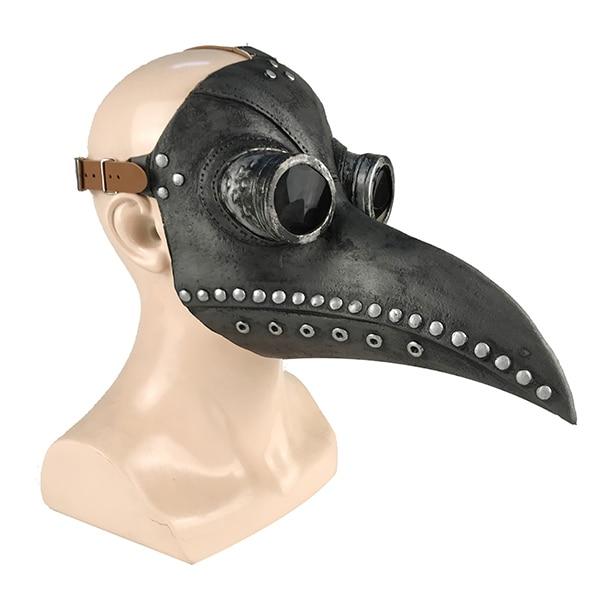 Funny Medieval Steampunk Plague Doctor Bird Mask Latex Punk Cosplay Masks Beak Adult Halloween Event Cosplay Props - CrazeCosplay