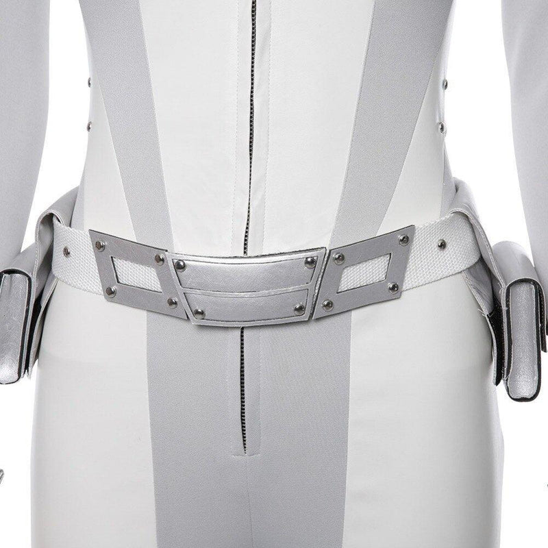Legends of Tomorrow Sara Lance Cosplay Costume White Canary Halloween Costumes for Adult Women DC Superhero Outfit Jumpsuit - CrazeCosplay