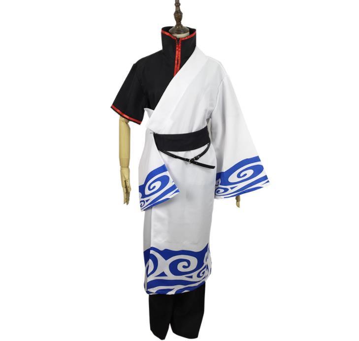 Anime Gintama Silver Soul Gintoki Sakata Kimono Robe Outfit Cosplay Costume - CrazeCosplay