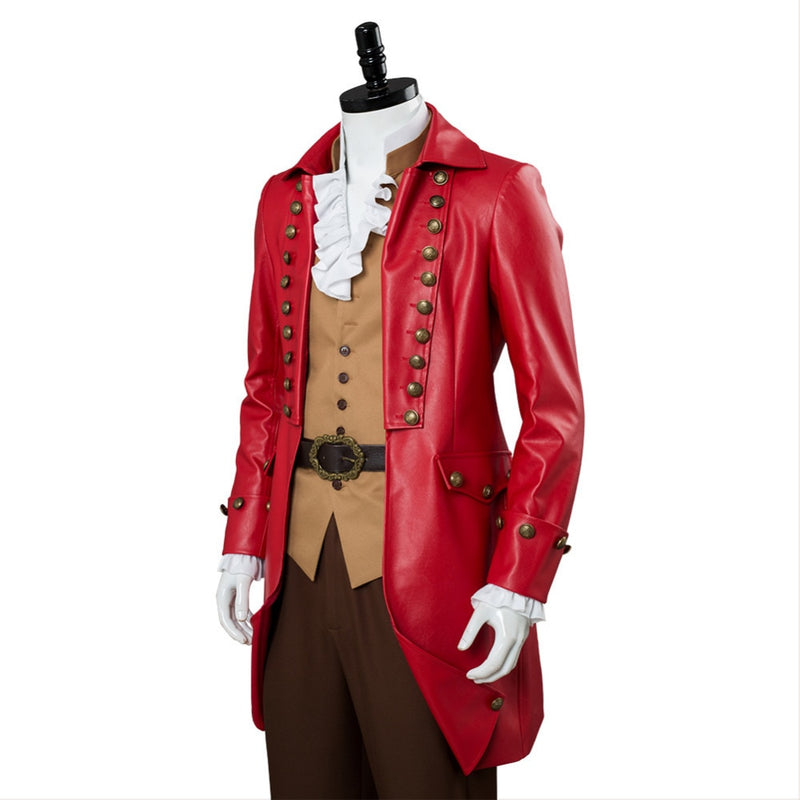 Movie Beauty and The Beast Gaston Cosplay Costume Outfit Trench coat Full Set men Halloween Carnival Costumes - CrazeCosplay
