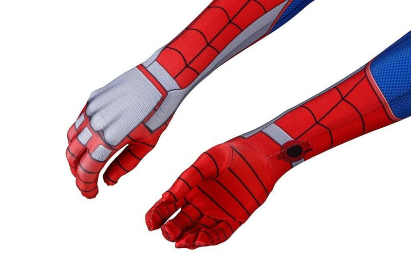 Spiderman PS4 Suit Blue and Red Spiderman Cosplay Costume Halloween - CrazeCosplay