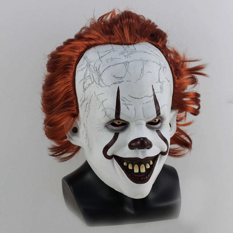 Halloween Party Cosplay Mask Horror Pennywise Joker Mask Cosplay it chapter 2 Clown Latex Pvc Masks Costume Props Deluxe - CrazeCosplay