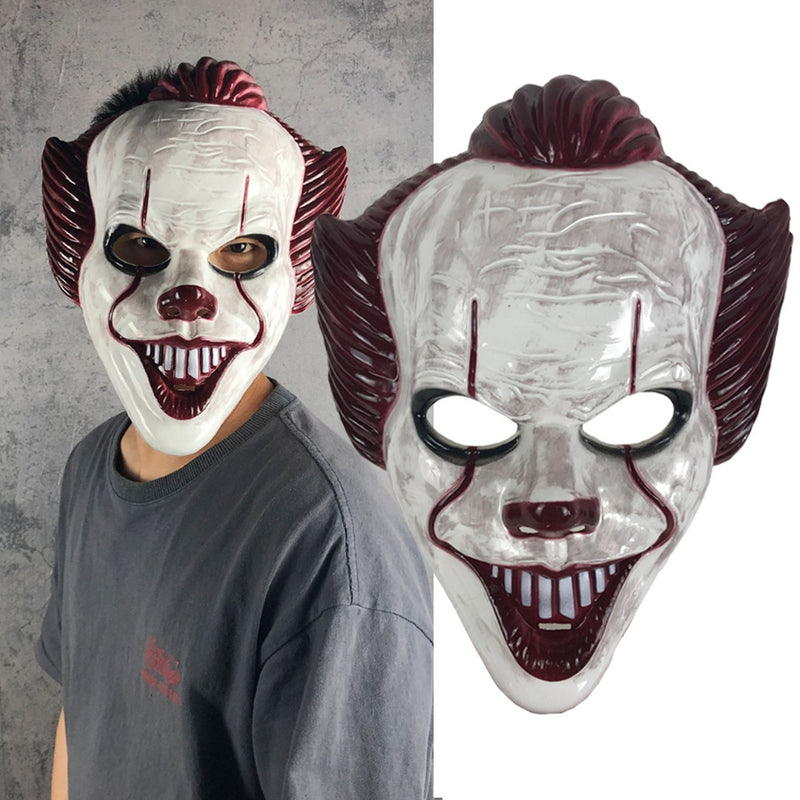 Halloween Party Cosplay Mask Horror Pennywise Joker Mask Cosplay it chapter 2 Clown Latex Pvc Masks Costume Props Deluxe - CrazeCosplay