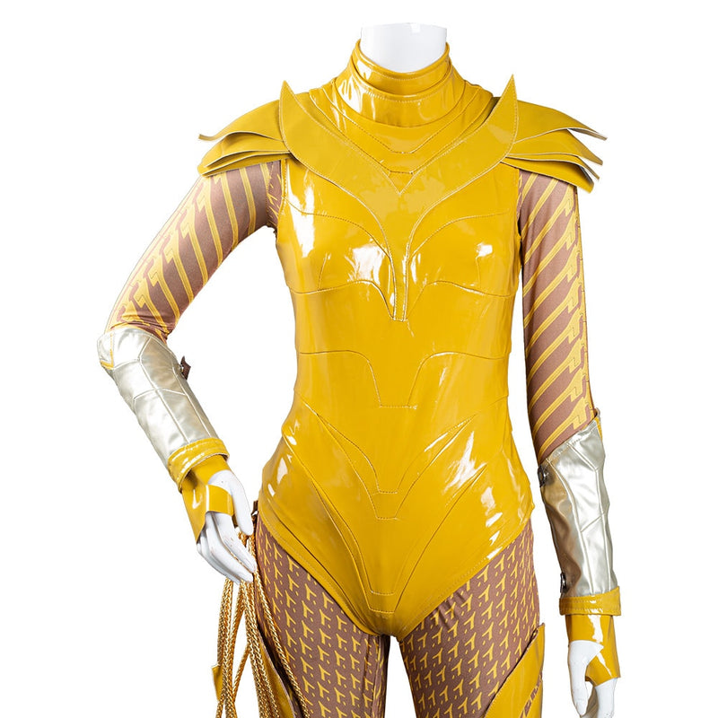 Wonder Woman 1984 Gold Jumpsuit Battle Suit WW84 Halloween Carnival Costume Cosplay Costume - CrazeCosplay