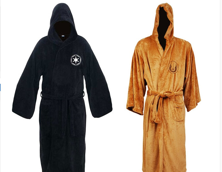SW Darth Vader Flannel Terry Jedi Adult Bathrobe Robes Halloween Cosplay Costume for Men Sleepwear
