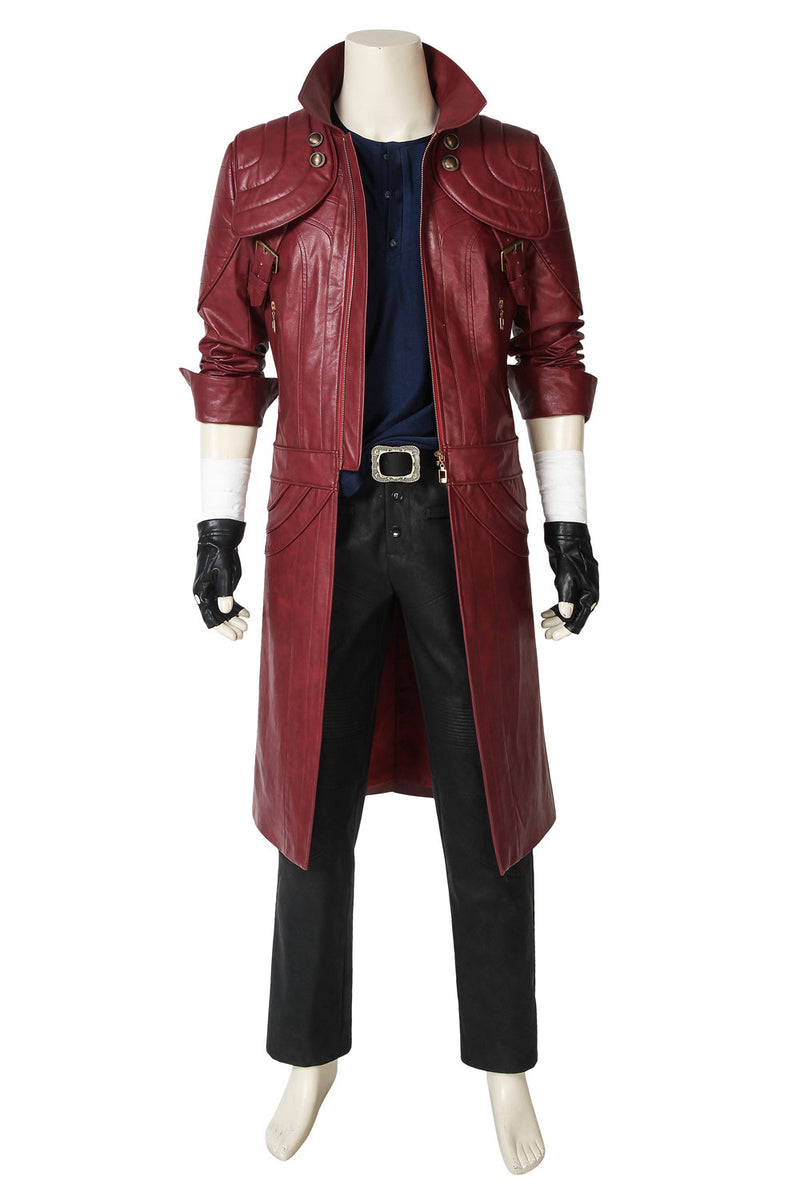 Dmc Devil May Cry 5 V Dmc5 Dante Aged Outfit Leather Cosplay Costume - CrazeCosplay
