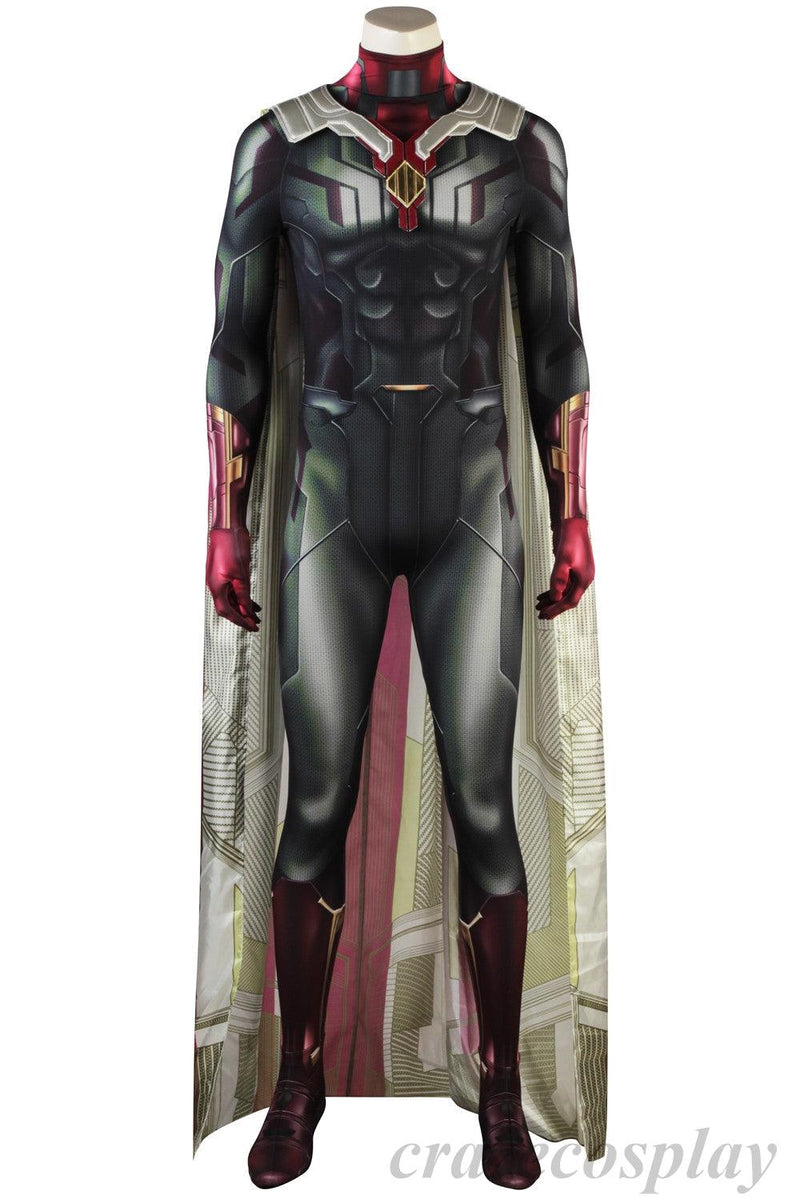 Avengers Infinity War Vision Outfit Superhero Halloween Cosplay Costume - CrazeCosplay