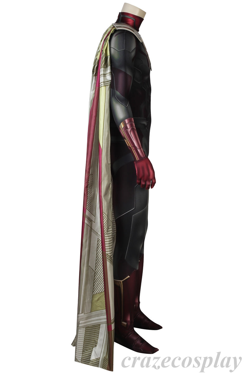 Avengers Infinity War Vision Outfit Superhero Halloween Cosplay Costume - CrazeCosplay