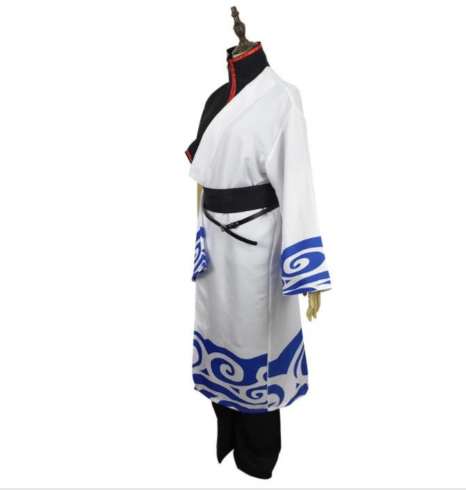 Anime Gintama Silver Soul Gintoki Sakata Kimono Robe Outfit Cosplay Costume - CrazeCosplay