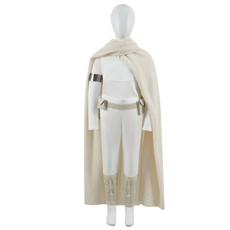 Padme Costume Star Wars Geonosis White Battle Outfit for Kids - CrazeCosplay