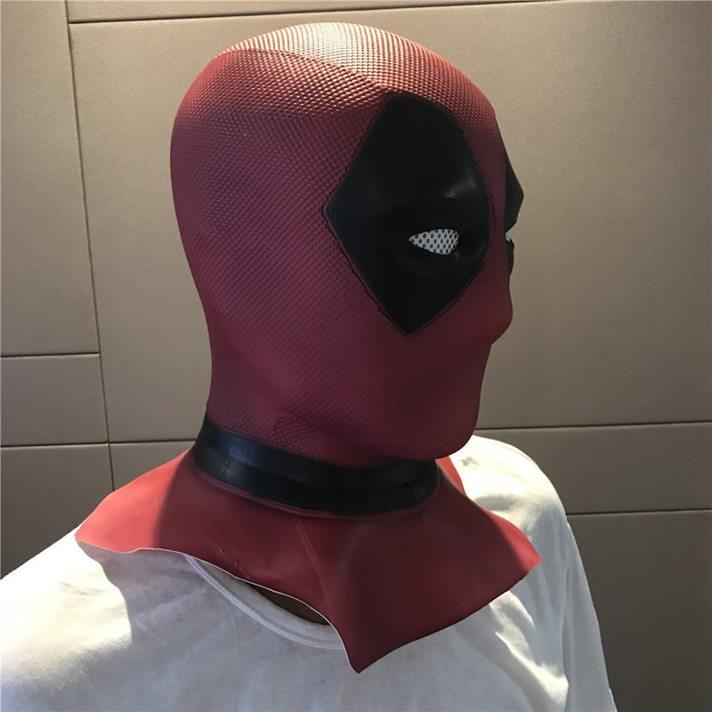 Latex Full Head Helmet Deadpool Wade Winston Wilson Party Costume Masks Adult Funny Props Movie Cosplay Mask deadpool mask adult men for kids realistic leather cosplay masks black replica movie - CrazeCosplay