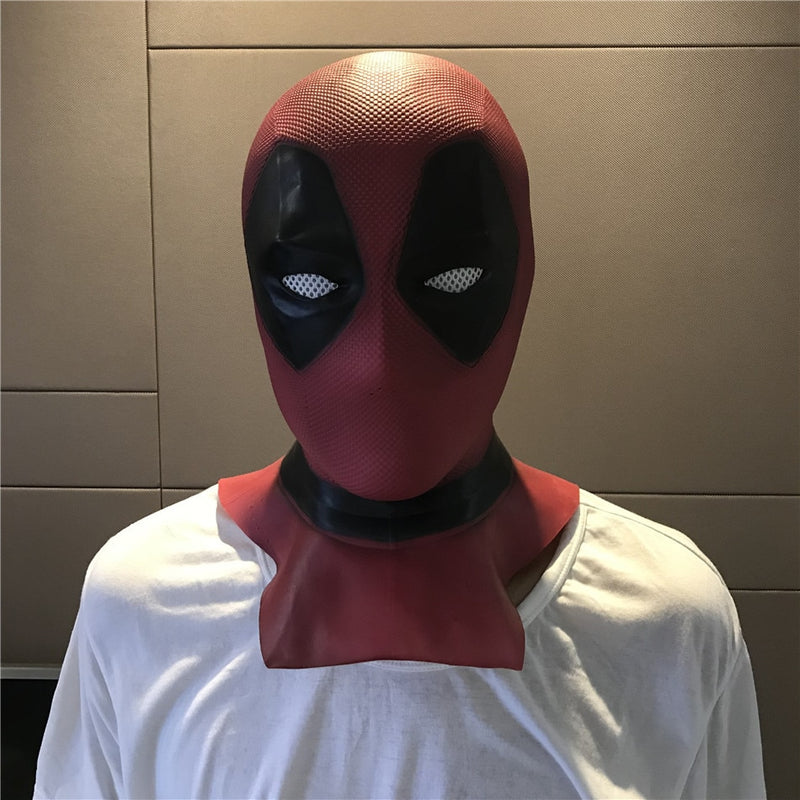 Latex Full Head Helmet Deadpool Wade Winston Wilson Party Costume Masks Adult Funny Props Movie Cosplay Mask deadpool mask adult men for kids realistic leather cosplay masks black replica movie - CrazeCosplay