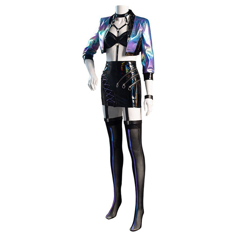 League of Legends LOL KDA Agony‘s Embrace Evelynn Women Skirt Outfits Halloween Carnival Suit Cosplay Costume - CrazeCosplay