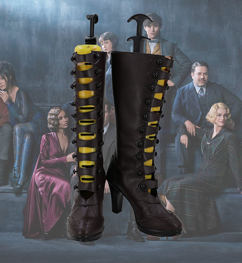 Leta Lestrange Shoes Cosplay Fantastic Beasts and Where to Find Them Leta Lestrange Cosplay Boots High Heel Shoes Custom Made - CrazeCosplay