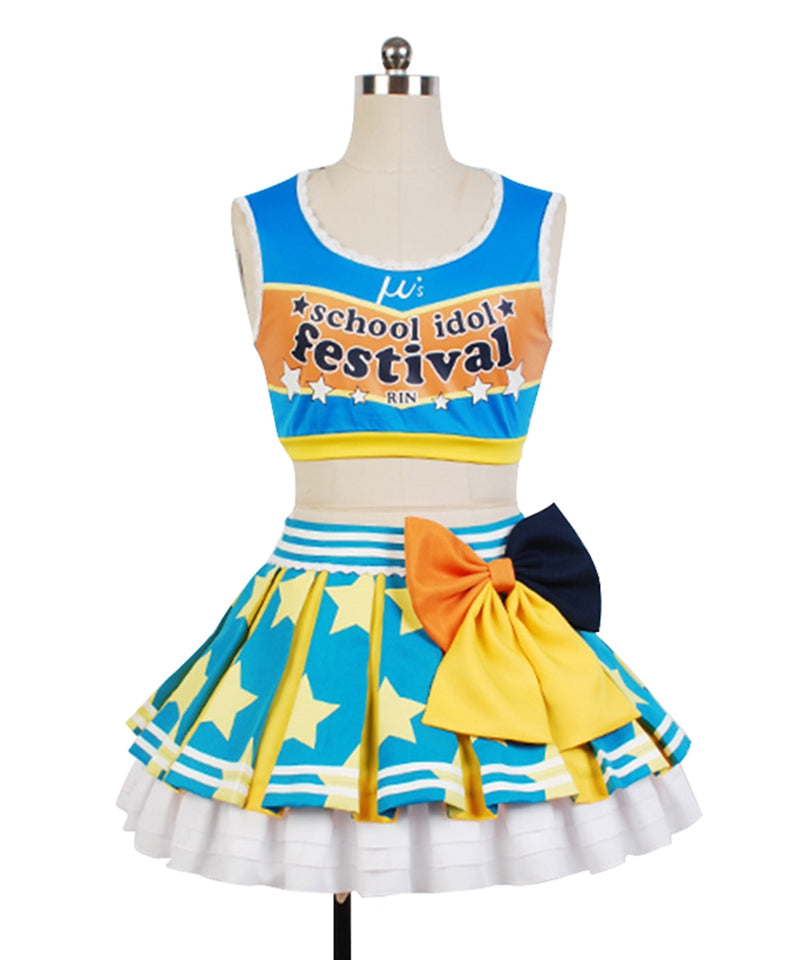 LoveLive Cheerleaders Cosplay Rin Hoshizora Cosplay trajes de porristas Costume Cheerleaders Uniform Dress Cosplay Costumes - CrazeCosplay