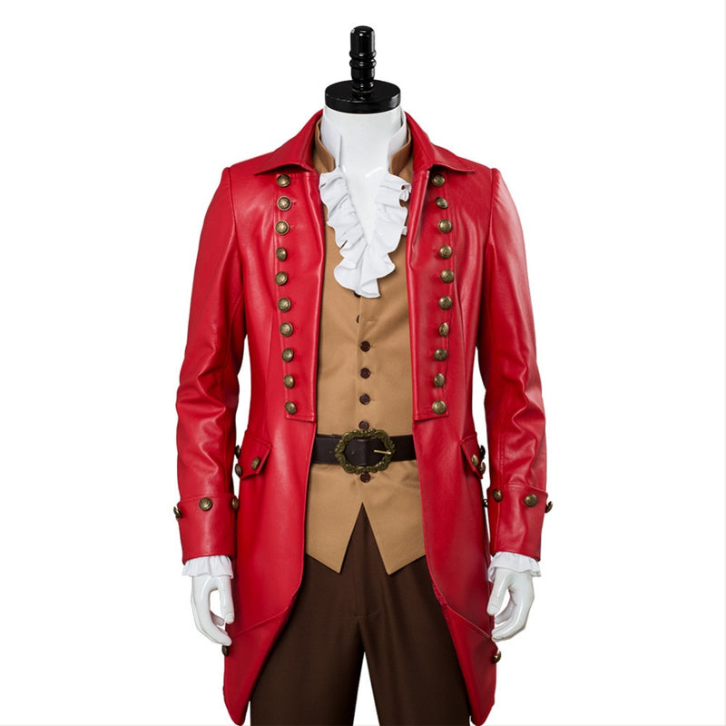 Movie Beauty and The Beast Gaston Cosplay Costume Outfit Trench coat Full Set men Halloween Carnival Costumes - CrazeCosplay