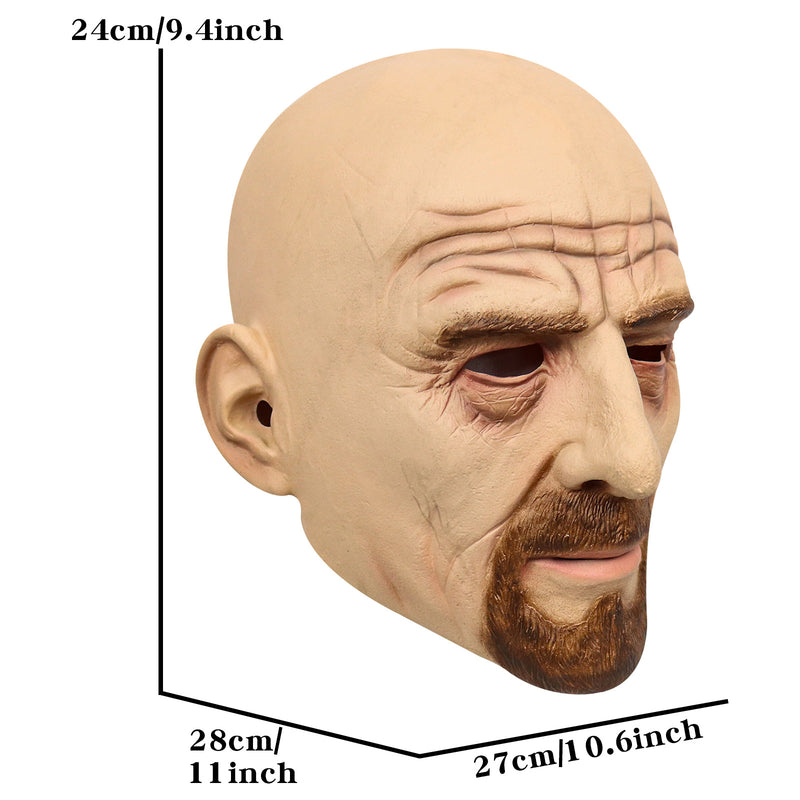 Walter White Masks Breaking Bad Realistic Latex Face for Halloween - CrazeCosplay