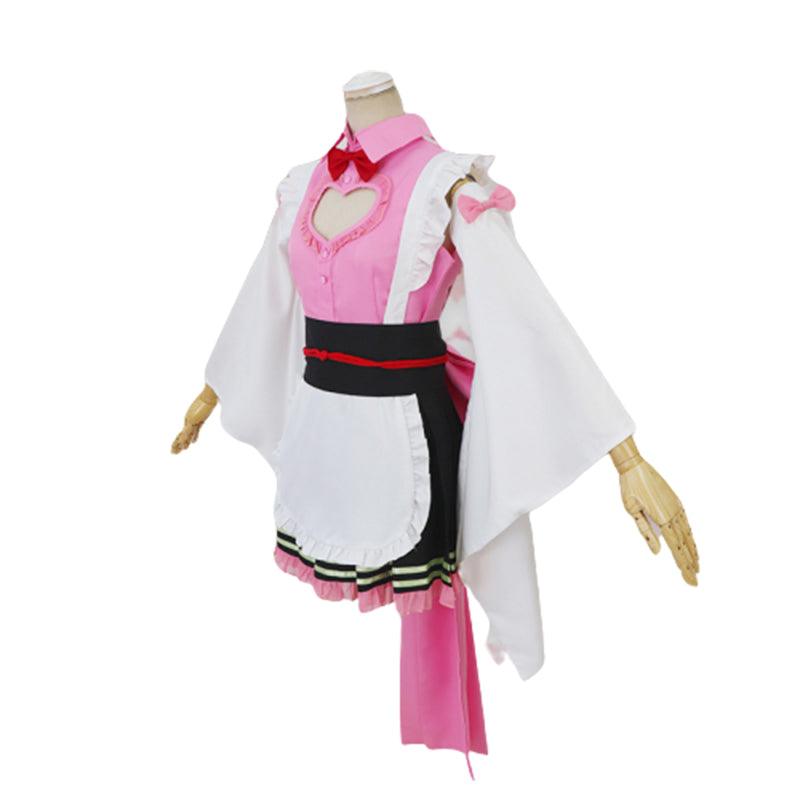 Demon Slayer Kanroji Mitsuri Maid Outfit Cosplay Costume - CrazeCosplay