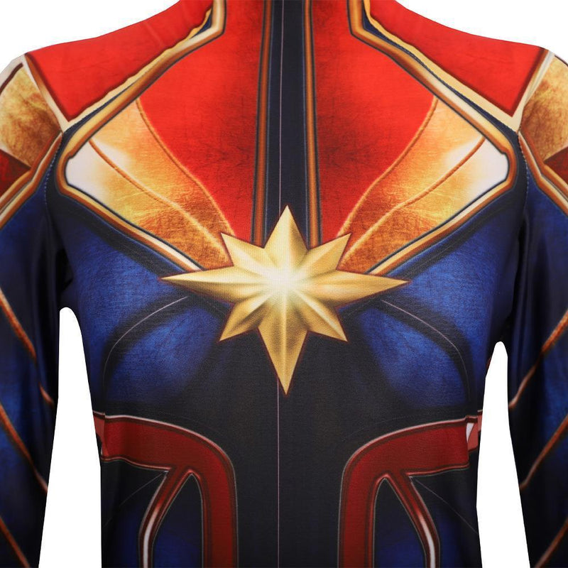 Avengers 3 Infinity War Captain Marvel Ms Marvel Jumpsuit Cosplay Costume For Kid