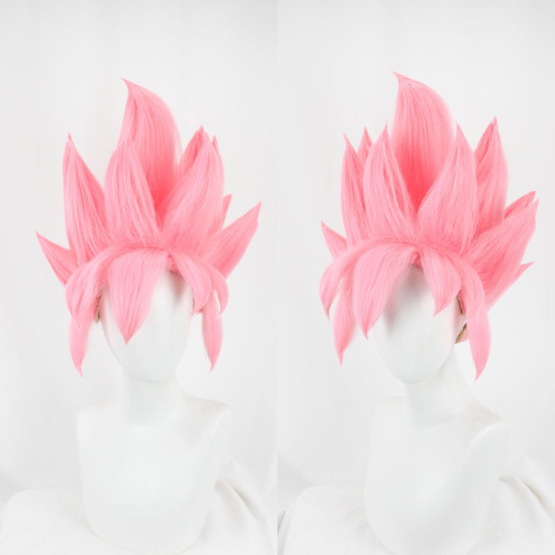 Dragon Ball Son Goku Pink Cosplay Wig - CrazeCosplay