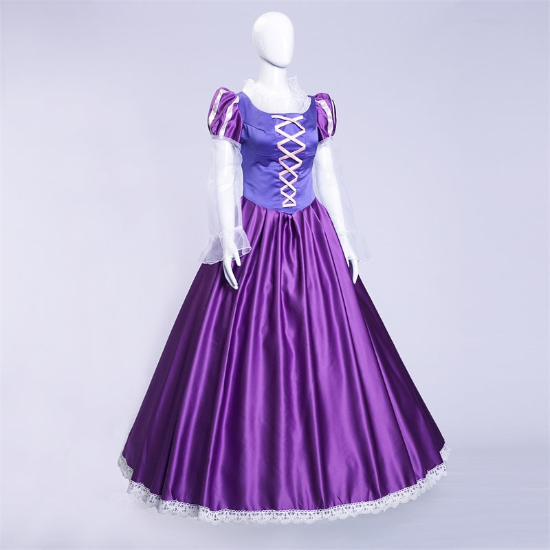 Rapunzel Princess Adults Cosplay Movie Dress Halloween Costume - CrazeCosplay
