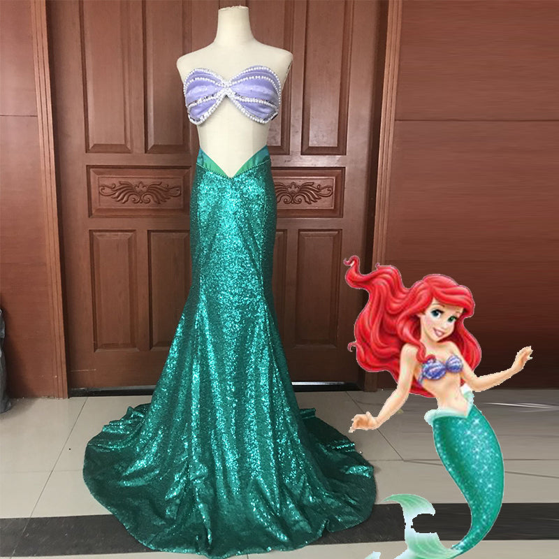 Mermaid princess dress the little mermaid princess Ariel dress cos suit - CrazeCosplay