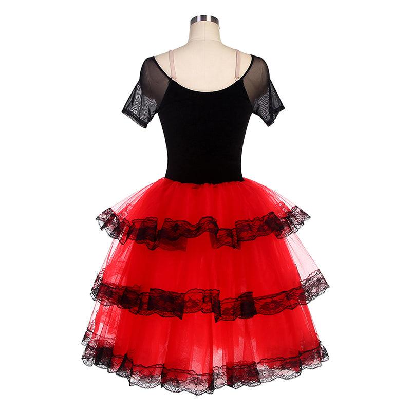 Spain National Costume Halloween Spanish Dancer Dress Skirt for Female Ladies - CrazeCosplay
