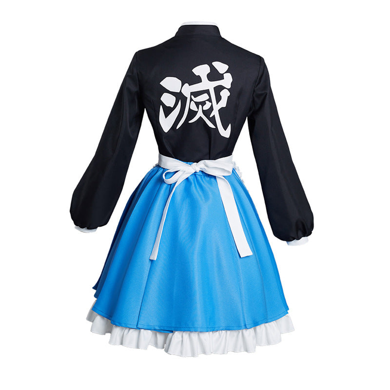 Demon Slayer Kimetsu No Yaiba Hashibira Inosuke Cosplay Costume Halloween Maid Suit Uniform - CrazeCosplay