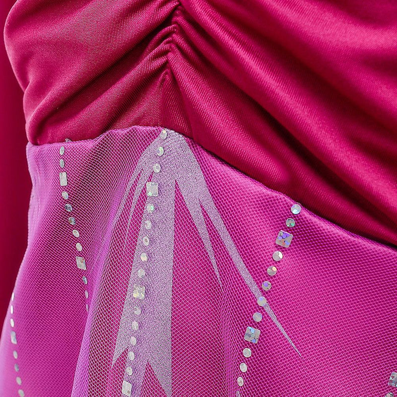 Frozen frozer 2 ii Elsa Princess Snow Queen Purple Cosplay Costume Purple Dress Up For Kids Girls - CrazeCosplay