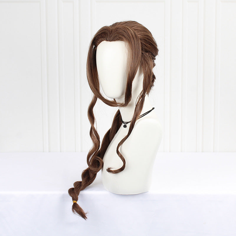 Aerith Gainsborough Final Fantasy Brown Cosplay Wig