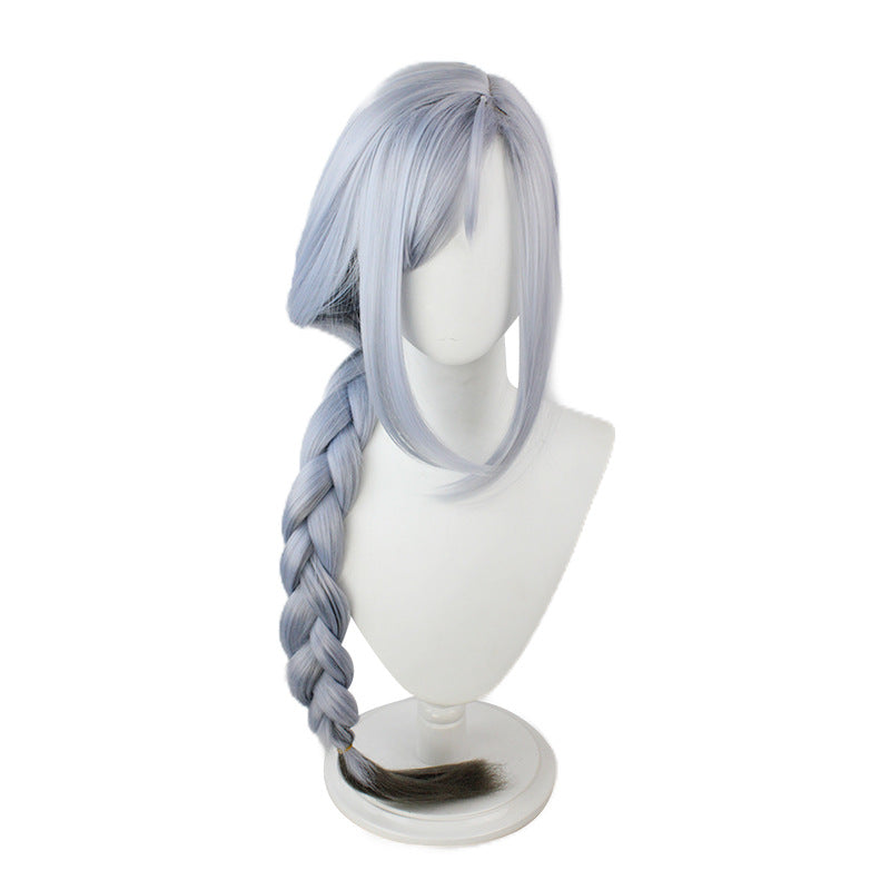 Genshin Impact ShenHe Cosplay Wig Silver Ponytails Carnival Halloween Party Props - CrazeCosplay