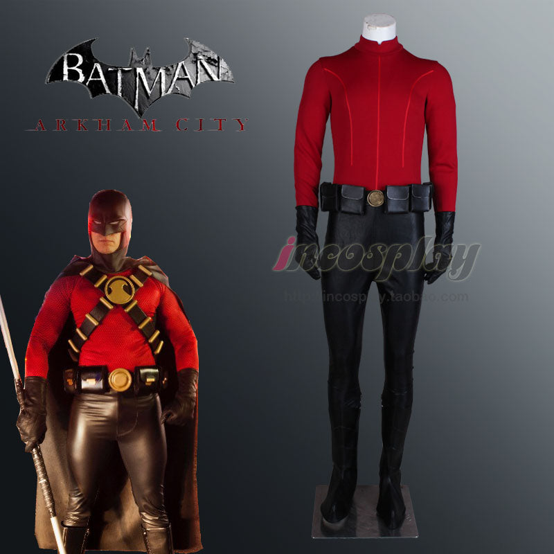 Red Robin Dc Halloween Costume Batman：Arkham City Cosplay Outfit Suits - CrazeCosplay