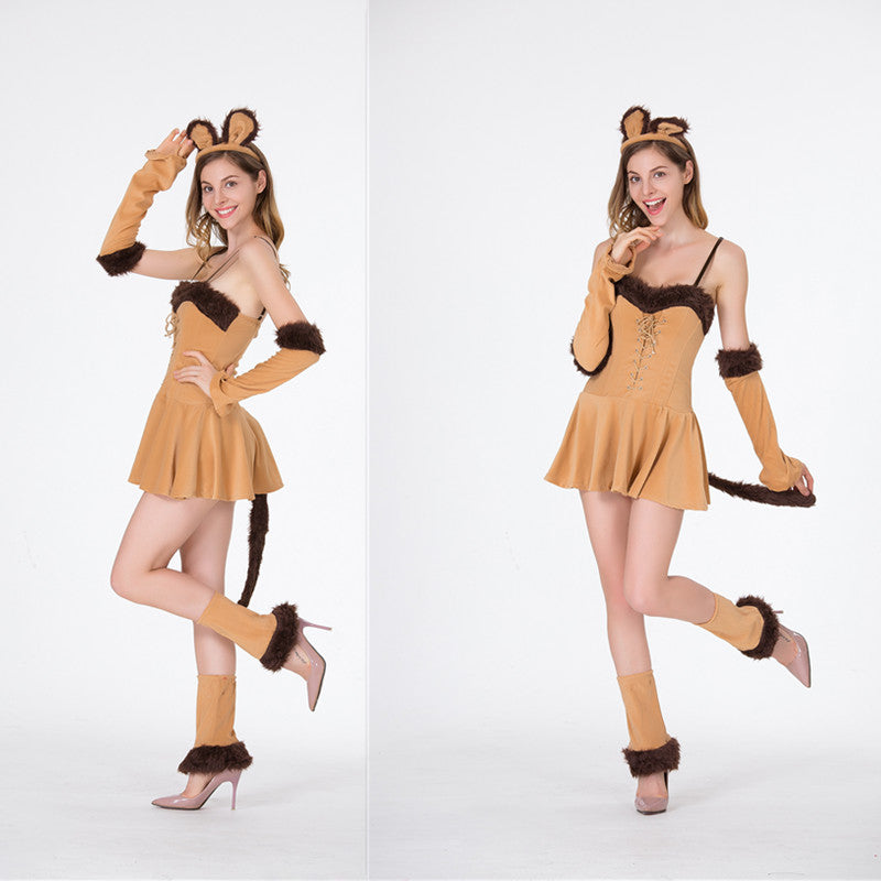 Womens Sexy Lion Halloween Costume Cosplay Dress - CrazeCosplay