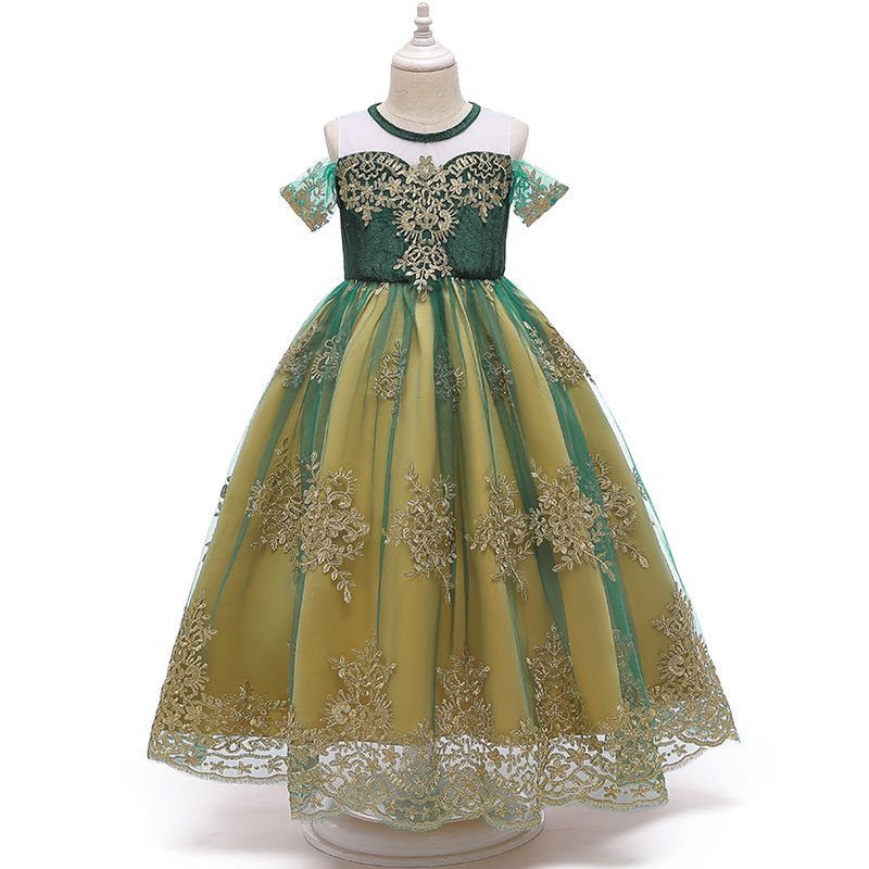 Kids Princess Anna Green Dress Book Characters Costume for Book Week Cosplay Outfit - CrazeCosplay