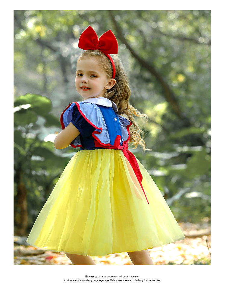 Snow White Girl's Princess Dress Easy Book Character Costumes Cosplay Outfits - CrazeCosplay