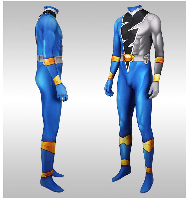 Power Rangers Dino Fury Blue Ranger Cosplay Costume - CrazeCosplay