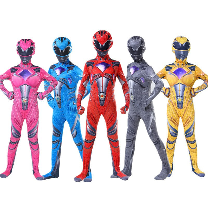 Kids Power Rangers Jumpsuit Boy Girl Cosplay Costume - CrazeCosplay
