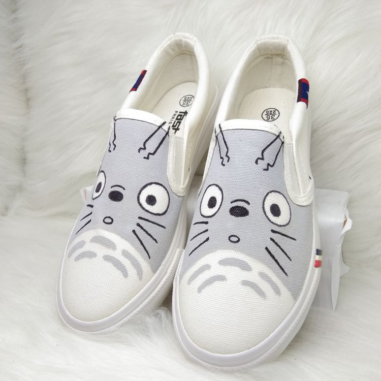 My Neighbor Totoro White Canvas Shoes Totoro Cosplay Shoes - CrazeCosplay