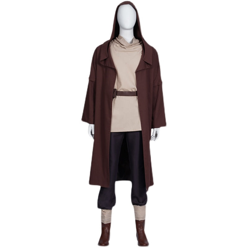 Obi Wan Kenobi Costume Replica Adults Cosplay Outfit Halloween Suit - CrazeCosplay