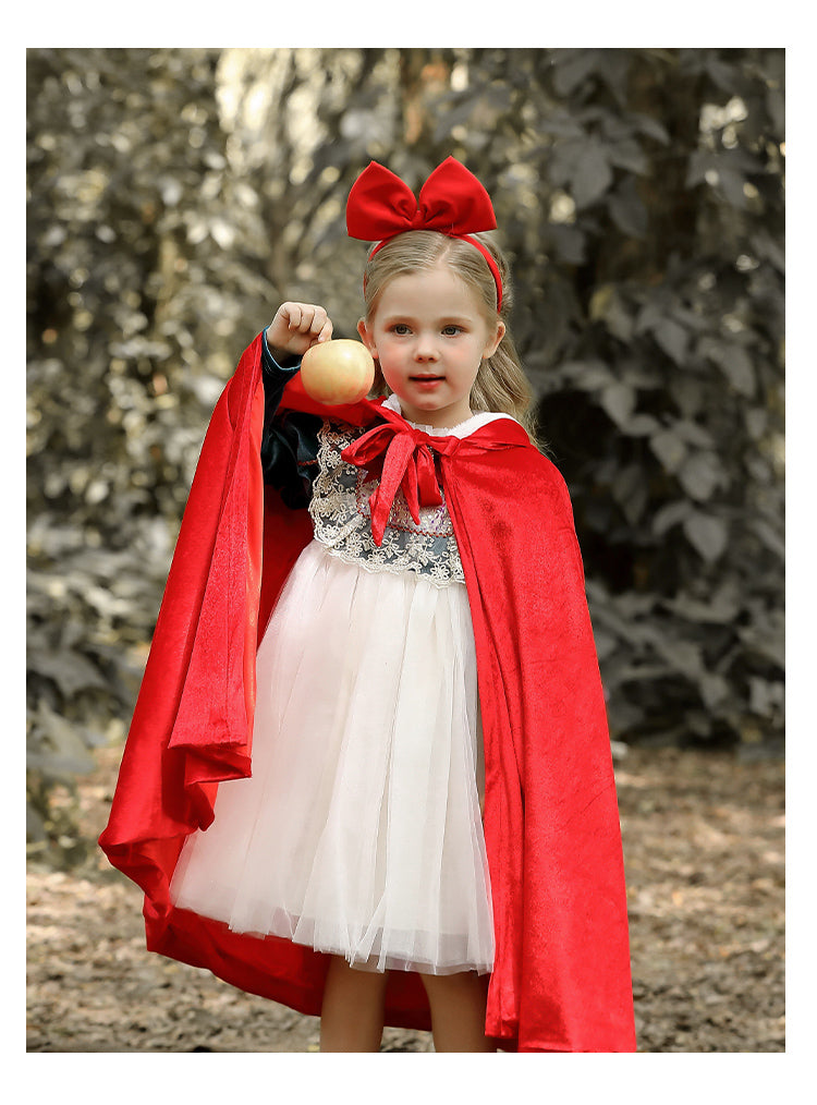 Snow White Christmas Dress with Cape World Book Day Characters Cosplay Costume - CrazeCosplay