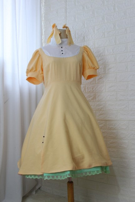 Cardcaptor Sakura Tomoyo Daidouji Yellow Dress Cosplay Costume - CrazeCosplay