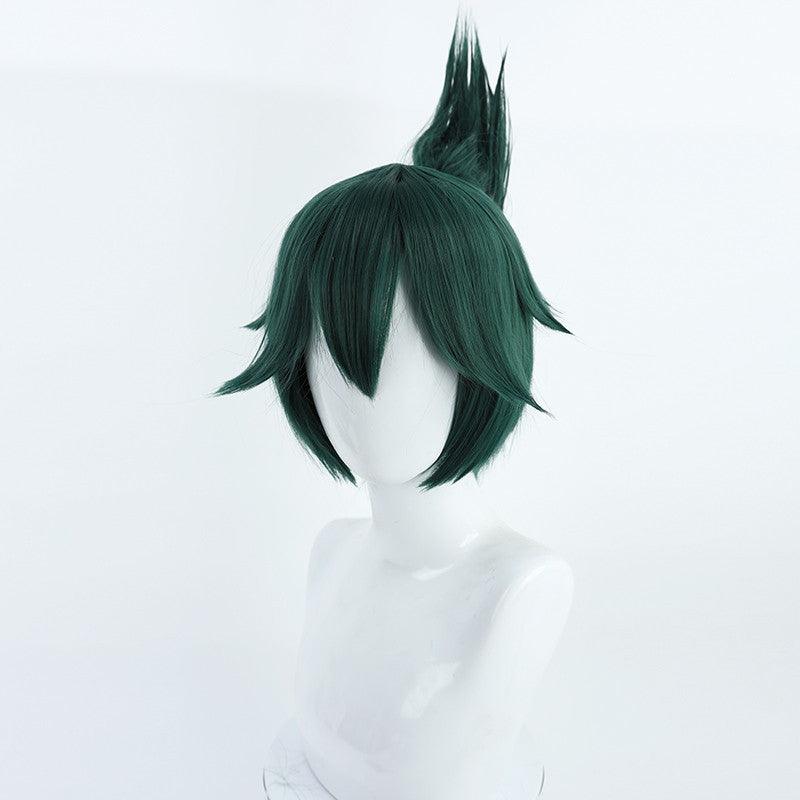 Kiriko Overwatch Deep Green High Ponytail Cosplay Wig