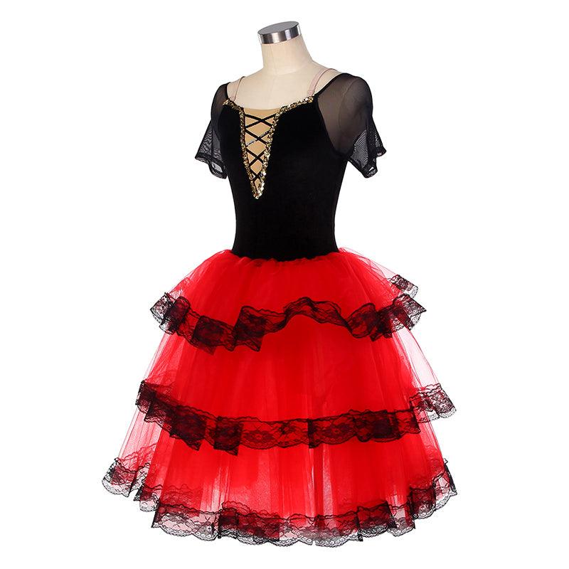 Spain National Costume Halloween Spanish Dancer Dress Skirt for Female Ladies - CrazeCosplay